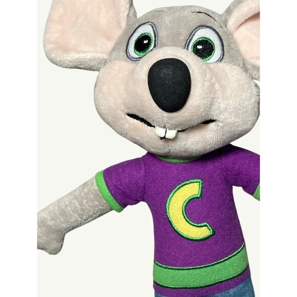 Chuck E. Cheese Plush Toy With Jeans & Purple Shirt - Picture 4 of 9